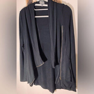 Black side zip jacket